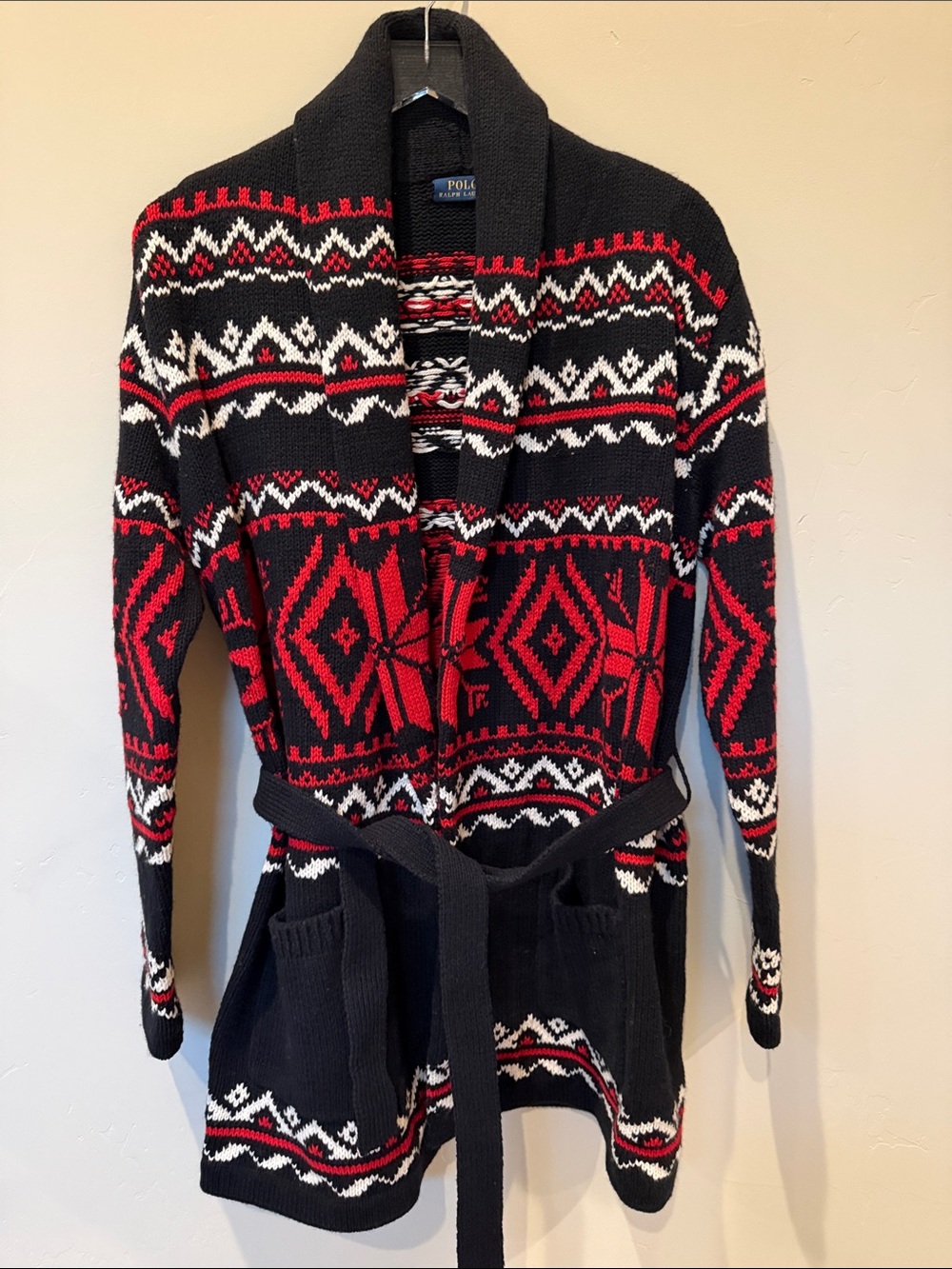 Polo Ralph Lauren Cotton Cashmere Chunky Wrap Sweater s S